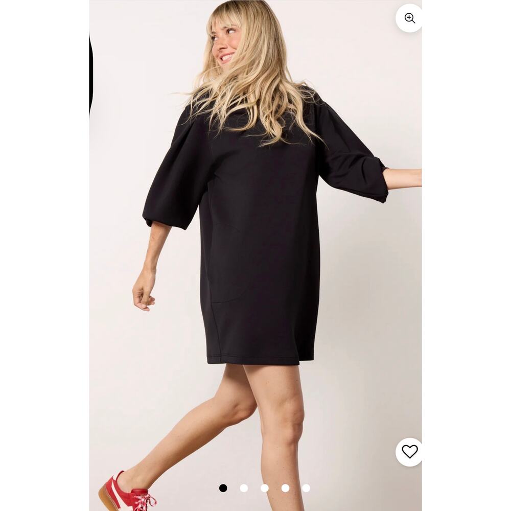 SPANX AirEssentials Plus Crewneck Dress‎ True Black Pockets Size 1X